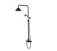 Homary Chester Rainfall Showerhead with Handheld Shower Exposed Shower System Antique Black