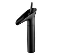 Homary Classic Mono Single Lever Tall Waterfall Basin Mixer Tap Solid Brass in Antique Black