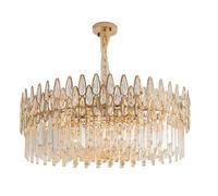 Homary Ketose Modern Gold 9-Light Crystal Chandelier with Adjustable Chain