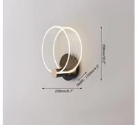 Homary Modern Circle Wall Light Single Bedside Wall Light Acrylic & Metal