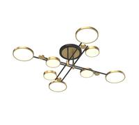 Homary Nordic Style Semi Flush Mount Lighting Gold/Black Ceiling Light Fixture LED Ring