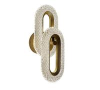 Homary Ovated Brass Wall Sconce Art Deco LED Wall Lighting 2-Light Ring Wall Lamp