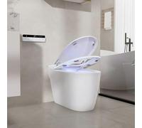 Homary Smart Toilet with Built-in Water Tank, Smart Full-Automatic Toilet with Built-in Bidet, Auto Open/Close Lid, Adjustable Heated Seat & Bidet Functions, Horizontal Outlet - WY696MB551