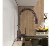 Homary Tracier Gooseneck Single Lever Handle Kitchen Tap with Pull Out Spray Oil-rubbed bronze