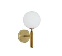 Homary White and Gold LED Glass Globe Indoor Wall Sconce