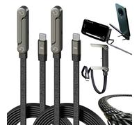 Homaskylynn 2-in-1 Invisible Holder Charger Cable With Stand - 240w Fast Charging Cord With Built-in Phone Stand, Super Fast Charging, Hands-Free, Universal Compatibility(2pcs)