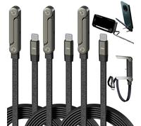Homaskylynn 2-in-1 Invisible Holder Charger Cable With Stand - 240w Fast Charging Cord With Built-in Phone Stand, Super Fast Charging, Hands-Free, Universal Compatibility(3pcs)