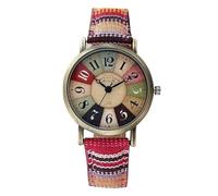 Homaskylynn Boho Hippie Steampunk Watch, Multicolour Rainbow Pattern Watches, Waterproof Vintage Digital Dainty Women's Wrist Watches, Womens Watches for Small Wrists, Fashion Watches(B)