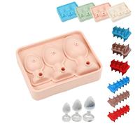 Homaskylynn Butt Plug Ice Mold, Butt Penis Plug Ice Cube Tray, Anal Plug Ice Mold, Butt Plug Ice Maker, Personalized Ice Cube Mold with Lid, Adult Prank Silicone Ice Cube Tray for Stanley Cup(A-Pink)