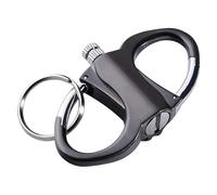Homaskylynn Infinity Lighter, Keychain Lighter Match Strike, Permanent Waterproof Matches, Emergency Survival Fire Starter Striker, Outdoor Metal Key Chain(Black)