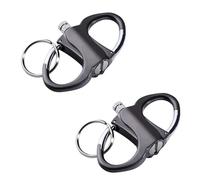 Homaskylynn Infinity Lighter, Keychain Lighter Match Strike, Permanent Waterproof Matches, Emergency Survival Fire Starter Striker, Outdoor Metal Key Chain(Black*2)
