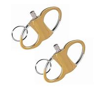 Homaskylynn Infinity Lighter, Keychain Lighter Match Strike, Permanent Waterproof Matches, Emergency Survival Fire Starter Striker, Outdoor Metal Key Chain(Gold*2)