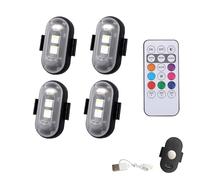 Homaskylynn Remote Control Strobe Light, LED Strobe Light with Remote Control, Wireless LED Lights, Automotive Emergency Strobe Lights for Car Motorcycle Drone Aircraft Bike(Magnetic)