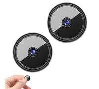Homaskylynn Ultra Mini Camera 0.9 Inch Tiny Hidden Spy Wifi Wireless 1080P HD Night Vision Surveillance Cam Audio Video Recording Security Portable for Indoor Home Nanny Pet Monitoring Device(2pcs)
