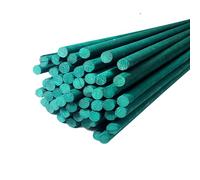 Homatz 100 Pcs Green Plant Support Sticks 90cm/36 inch Garden Sticks, Bamboo Plant Stakes, Weather Resistant Garden Canes for Flowers, Orchid Pea Vegetables