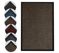 Homatz Door Mat Indoor Outdoor - Heavy Duty Rubber, Floor and Kitchen Mats - Non Slip, Washable and Dirt Trapper Doormats Super Absorbent Multicolor Barrier Mat 120x180cm, Brown