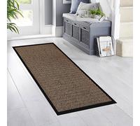 Homatz Hallway Runner Rug, Brown 60x120cm Heavy Duty Non-Slip Rubber Back, Large Carpet Runner - Dirt Trapper, Water Absorbent Runner Mat, Washable Rug for Hallway Kitchen Living Room
