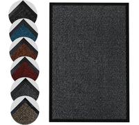 Homatz Hallway Runner Rug Grey 60X160Cm Non-Slip Rubber Back, Dirt Trapper, Water Absorbent, Washable, Carpet For Hallway