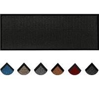 Homatz Hallway Runner Rug Heavy Duty Non-Slip Rubber Back, Anthracite 80x300cm Long Runner - Dirt Trapper, Water Absorbent, Washable Carpet for Hallway Kitchen Living Room
