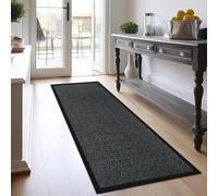 Homatz Hallway Runner Rug Heavy Duty Non-Slip Rubber Back, Grey 60x120cm Long Carpet Runner - Dirt Trapper, Water Absorbent Runner Mat, Washable Rugs, Carpet for Hallway Kitchen Living Room