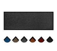 Homatz Hallway Runner Rug Heavy Duty Non-Slip Rubber Back, Grey 90x300cm Long Carpet Runner - Dirt Trapper, Water Absorbent Runner Mat, Washable Rugs, Carpet for Hallway Kitchen Living Room