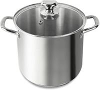 Homatz Stock Pot 4.5L, 24cm Large Cooking Pot with Glass Lid - Induction Base Aluminum Saucepan Casserole Pot