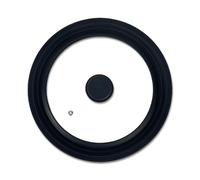 Homatz Universal Pots Pans Lid Fit for 26cm, 28cm, 30cm Cookware, Tempered Glass Lid - Cooking Pots Saucepan Frying Pan & Skillets Cover - Heat Resistant Silicon Rim & Knob