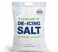 Homatz White Rock Salt Grit 23kg | De-Icing Salt for Ice & Snow | Suitable for Roads, Paths, Driveways & Pavements | Winter Deicer (23, Kilograms)