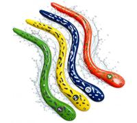 HOMAVEL 4Pcs Diving Toys,Pool Game,Water Play Sinking Snake Sticks for Bath Tub,Beach Party,Underwater Activity,Outdoor Summer Party Supplies,Water Game Gift Set,Easy Grab Design,Indoor Outdoor Fun