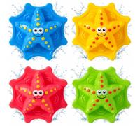 HOMAVEL 4Pcs Diving Toys,Pool Game,Water Play Sinking Starfish Figures for Bath Tub,Beach Party,Underwater Activity,Outdoor Summer Party Supplies,Water Game Gift Set,Easy Grab Design,Outdoor Fun