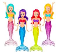 HOMAVEL 4Pcs Pool Toys Set - Underwater Swimming Bath Toys for Pool Fun, Summer Outdoor Beach Splash Water Games, Floating Diving Tub Toy for Family Swim Time (Crab)