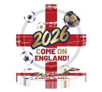 HOMAVEL England Plates 16 Pack, 9 Inch England Paper Plates - Come ON England Paper Plates Tablewear Set - England Party Plates for World Cup 2026, St George's Day, Football Matches, Garden Parties