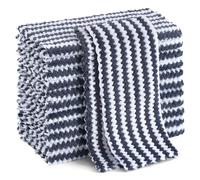 Homaxy 12 Pack Kitchen Dish Cloths, Ultra Soft and Absorbent Dish Towels, Reusable Fast Drying Microfiber Cleaning Cloth, Coral Velvet Wave Design Lint Free, 10 x 10 inches, Dark Grey