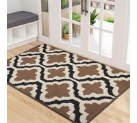 Homaxy Door Mats Indoor, Non-slip Soft Machine Washable Doormats, Dirt Trapper Mat Entrance Rug, Super Absorbent Floor Mats for Front Back Door, Entryway, Pets and Dogs (80 x 120 cm, Brown)