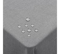 Homaxy Linen Table Cloth Wipe Clean 130x160 cm, Wipeable Water Resistant Rectangular Tablecloth, Fabric Washable Dining Table Cover for Kitchen Indoor Outdoor, Grey