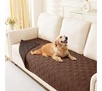 Homaxy Waterproof Dog Blanket Washable, 130X100cm, Brown+chocolate | Soft Pet Blanket For Dogs Cats, Reversible Puppy Blanket for Bed Sofa Couch