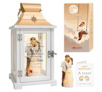 Homazing 50th Wedding Anniversary Lantern - Golden, Rose Gold, White; LED lantern; Tabletop; Wedding Occasion
