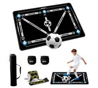 Hombees Soccer Training Equipment, Soccer Training Mat 35 X 24IN, Football Footstep Training Mat for Footwork and Ball Mastery with Storage Bag & Return Net, Idea for for Kids, Adults, Coaches