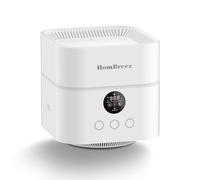 HomBreez Air Purifier and Humidifier Combo for Bedroom, Covers Up to 200ft², H13 True HEPA Filter, 500ML Water Tank, Quiet Cool Mist Top Fill Essential Oil Diffuser for Baby, Pet Room, White