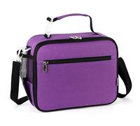 hombrima Insulated Lunch Box Bag, Kids Thermal Cool Bags with Adjustable Strap for Adults Children Women Men Boys Girls School Office Outdoor(Purple)