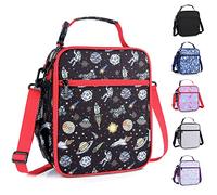 hombrima Kids Insulated Lunch Box Bag, Thermal Picnic Cool Bags with Adjustable Strap for Adults Children Women Men Boys Girls School Work(Planet01)