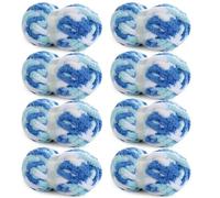 HOMBYS 8 Pack Giant Chunky Yarn for Crocheting and Knitting, Super Bulky Large Soft Fluffy Tie Dye Plush Fuzzy Mixed Color Thick Chenille Yarn (Blue, Sky Blue, White)