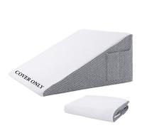 HOMBYS Bed Wedge Pillow Cover Bed Wedge Pillowcase with Side Pocket & Zipper-Soft, Breathable, Removable & Machine Washable-Cover Only, (25"x25"x12.5")