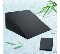 HOMBYS Bed Wedge Pillow Cover with Zipper, 100% Viscose Made from Bamboo, Soft, Cooling, Breathable Wedge Pillowcase Sweat-Absorbent Pillowcase for Summer, (Dark Grey, 25"x25"x8")