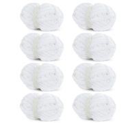 HOMBYS Chunky Chenille Yarn for Crochet and Knitting, Fluffy Super Thick Yarn for Hand Knitted Blankets, Soft Yarn, Jumbo Pack of 8 Balls, 82 ft, 227 Grams Per Ball, Pure White (Pure White)