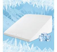 HOMBYS Cooling Bed Wedge Pillow Cover Q-max 0.4 Cool Pillowcases Super Soft & Skin-Friendly with Zipper Design, Removable & Machine Washable Pillowcase, (White, 25"x25"x8")