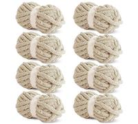 HOMBYS Khaki Chunky Chenille Yarn for Crocheting and Knitting - Bulky Thick Fluffy Super Bulky Yarn for Hand Knitting Blanket, Soft Plush - 8 Jumbo Pack (27 yds, 8 oz Each Skein)