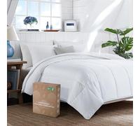 HOMBYS Lightweight Cooling Viscose from Bamboo Queen Size Comforter Down Alternative Duvet Insert,100% Viscose Made from Bamboo, 8 Corner Tabs, All Season Soft Comforter for Hot Sleepers