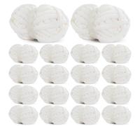 Hombys White Chunky Chenille Yarn for Crocheting & Knitting, Super Bulky, Soft Plush, 18 Jumbo Packs (27 yds, 8 oz Each)