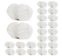 Hombys White Chunky Chenille Yarn for Crocheting & Knitting, Super Bulky, Soft Plush, 24 Jumbo Pack (27 yds, 8 oz Each Skein)